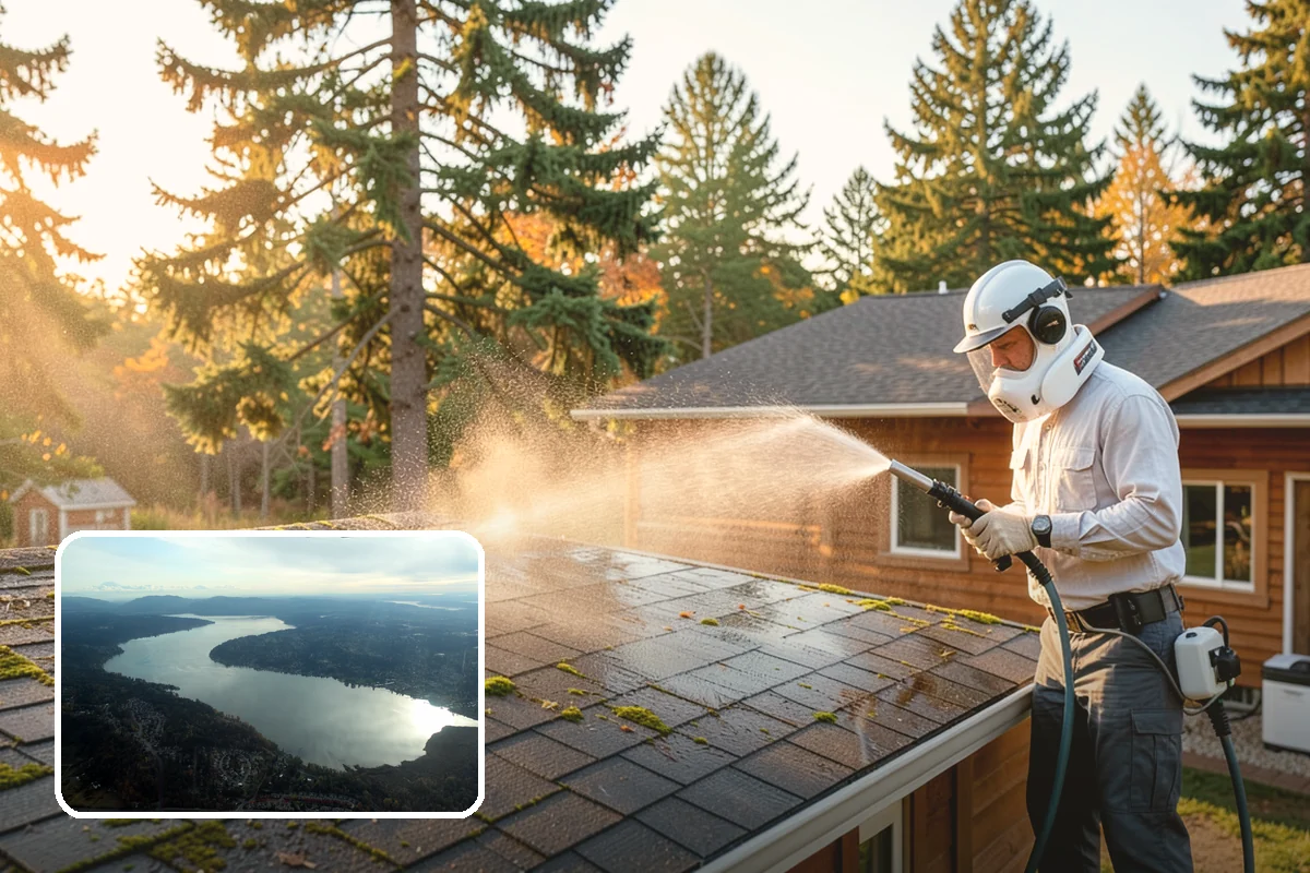 Siding Soft Wash in Sammamish, King County, WA - Cleans siding without forcing water behind panels