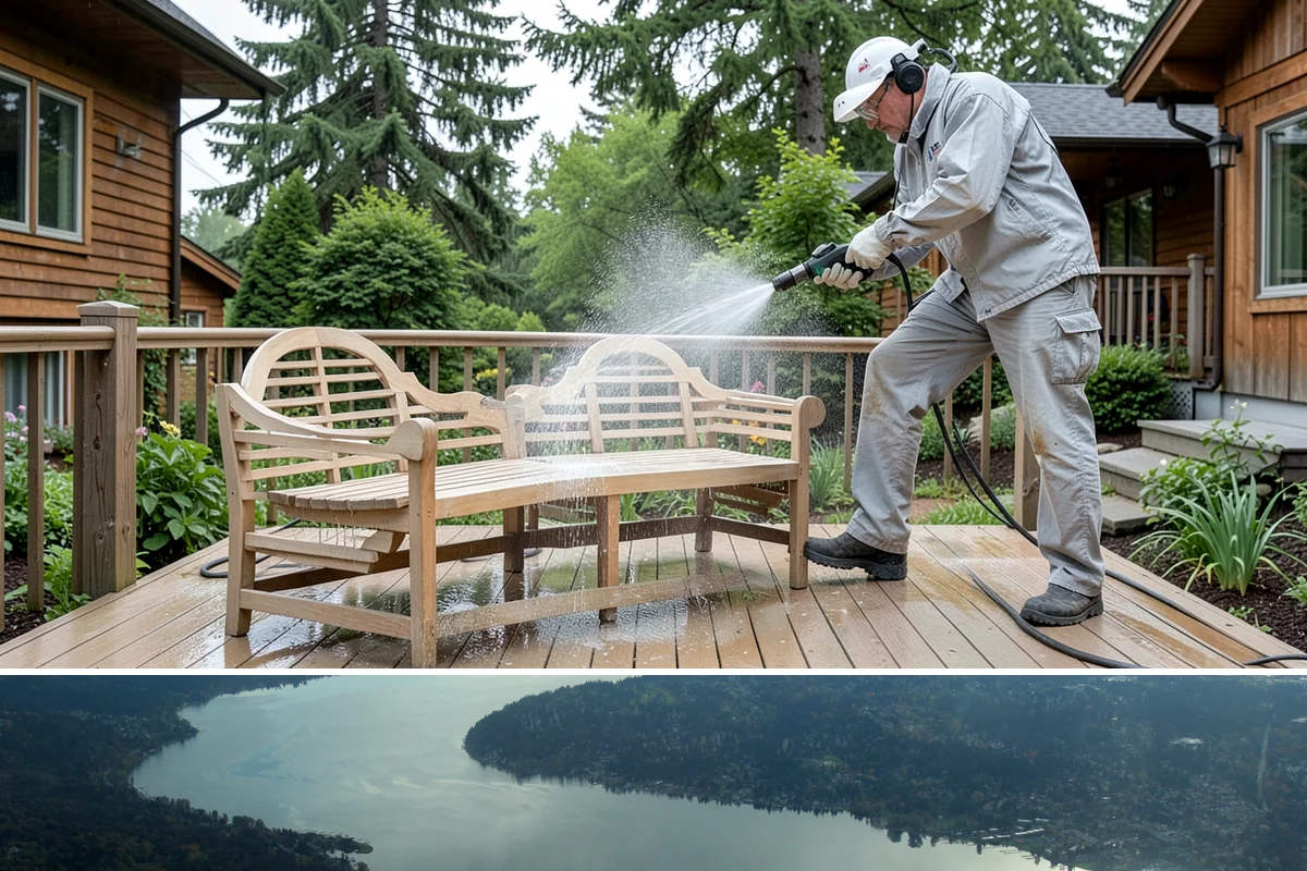 Siding Soft Wash in Sammamish, King County, WA - Spring and fall are prime, clearing algae after winter and again before the next wet season settles in.