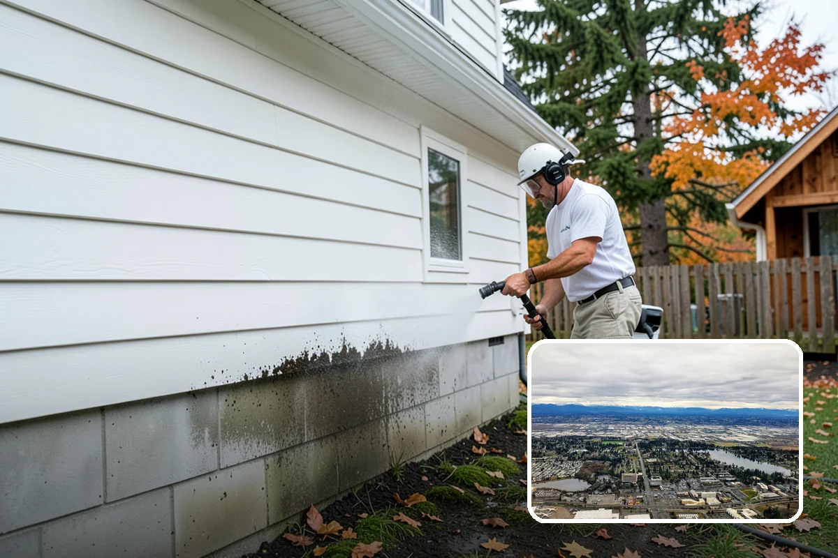 Siding Soft Wash in SeaTac, King County, WA - Cleans siding without forcing water behind panels