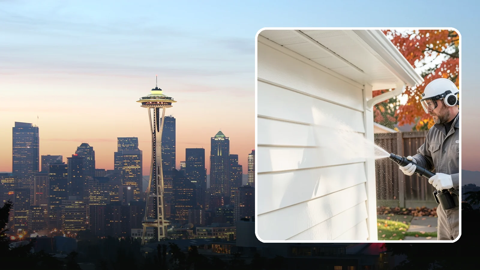 Siding Soft Wash in Seattle, King County, WA - Siding soft wash gently cleans your home's exterior walls with low pressure and cleaning solutions that lift algae without damage.
