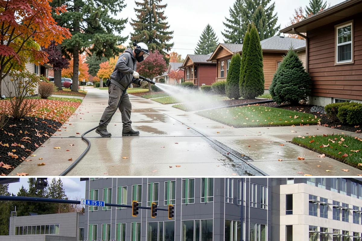 Siding Soft Wash in Shoreline, King County, WA - Spring and fall are prime, clearing algae after winter and again before the next wet season settles in.