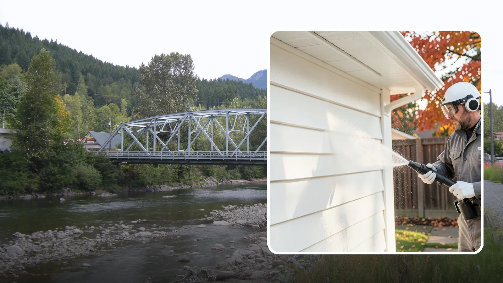 Siding Soft Wash in Skykomish, King County, WA - Siding soft wash gently cleans your home's exterior walls with low pressure and cleaning solutions that lift algae without damage.