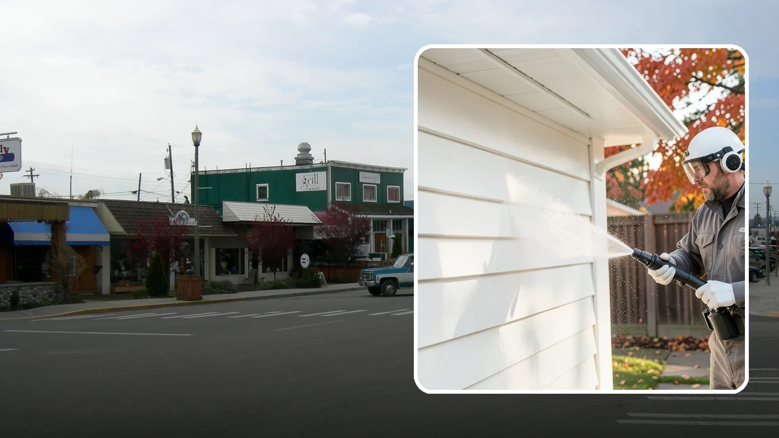 Siding Soft Wash in Stanwood, Snohomish County, WA - Siding soft wash gently cleans your home's exterior walls with low pressure and cleaning solutions that lift algae without damage.