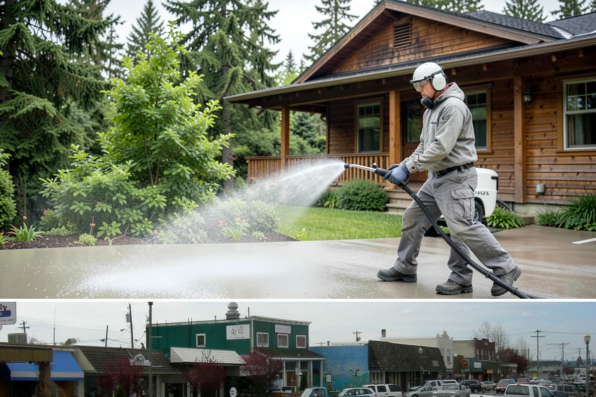 Siding Soft Wash in Stanwood, Snohomish County, WA - Spring and fall are prime, clearing algae after winter and again before the next wet season settles in.