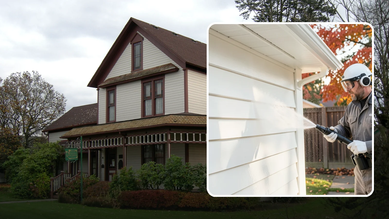 Siding Soft Wash in Sumner, Pierce County, WA - Siding soft wash gently cleans your home's exterior walls with low pressure and cleaning solutions that lift algae without damage.