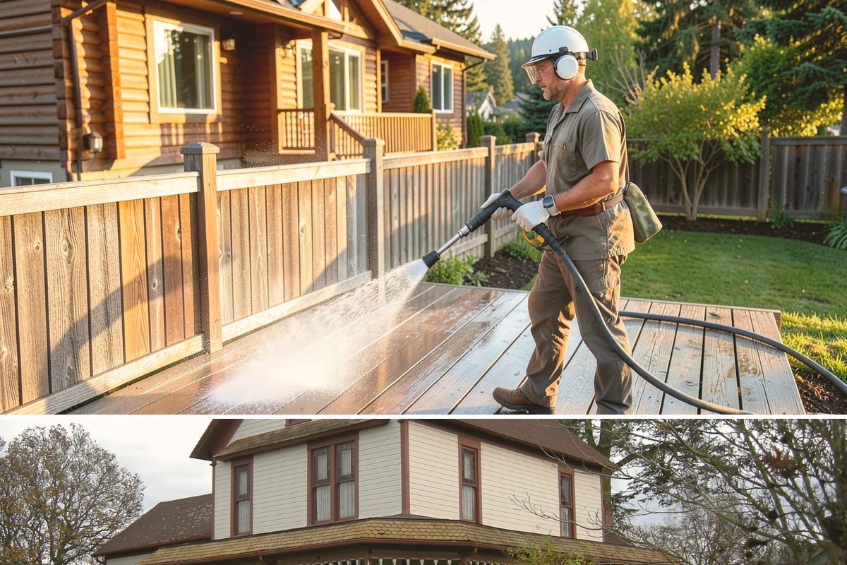 Siding Soft Wash in Sumner, Pierce County, WA - Spring and fall are prime, clearing algae after winter and again before the next wet season settles in.
