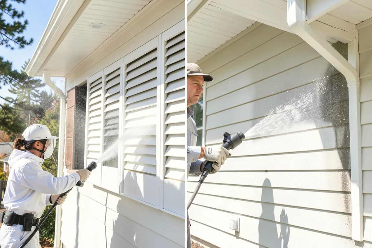 Siding Soft Wash in Tacoma, Pierce County, WA - Inspect the siding and note algae-heavy elevations