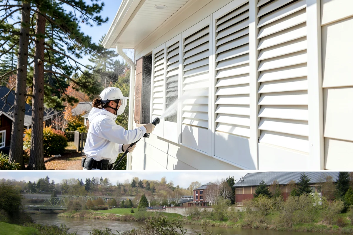 Siding Soft Wash in Tukwila, King County, WA - Spring and fall are prime, clearing algae after winter and again before the next wet season settles in.