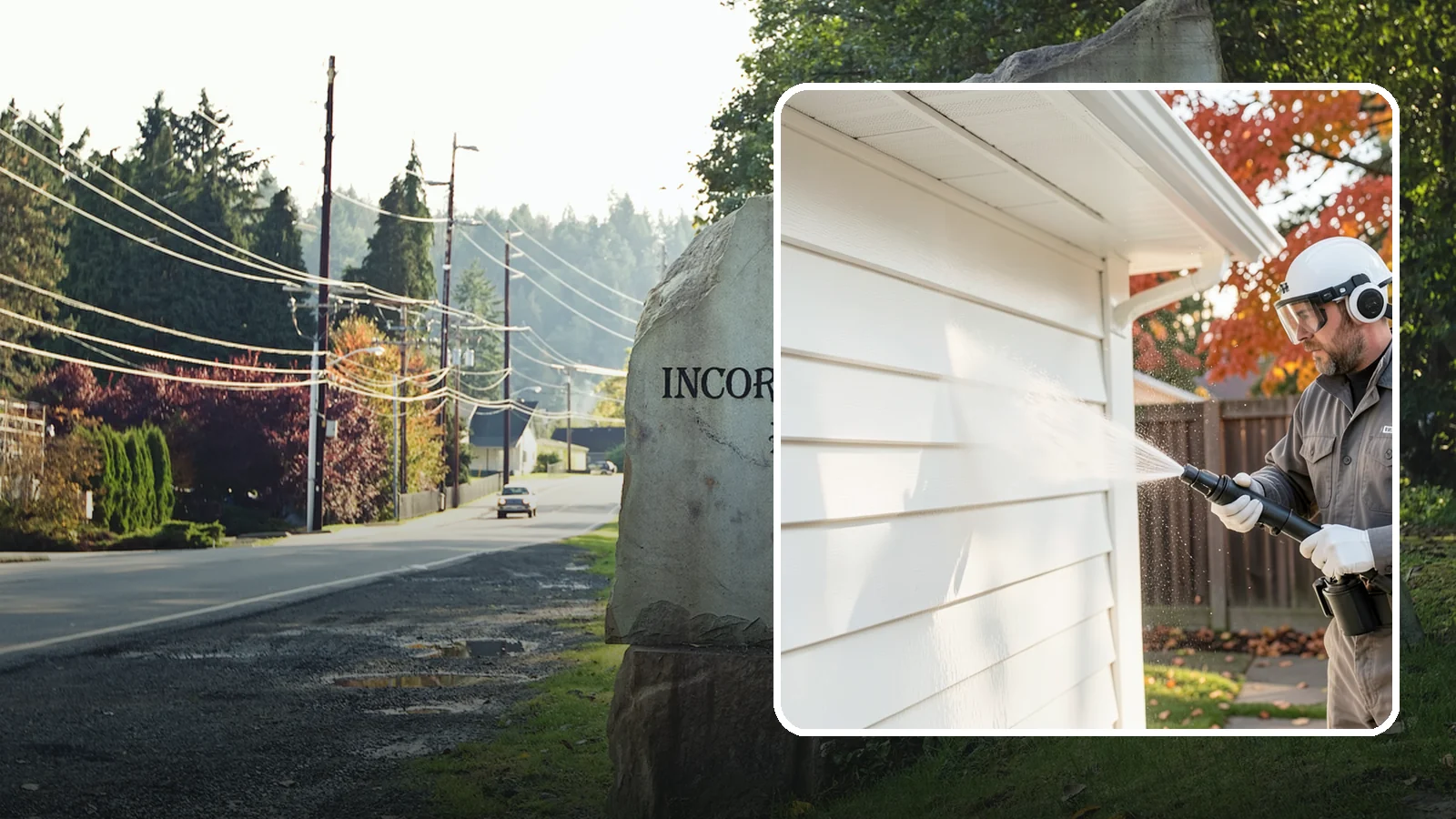 Siding Soft Wash in Wilkeson, Pierce County, WA - Siding soft wash gently cleans your home's exterior walls with low pressure and cleaning solutions that lift algae without damage.