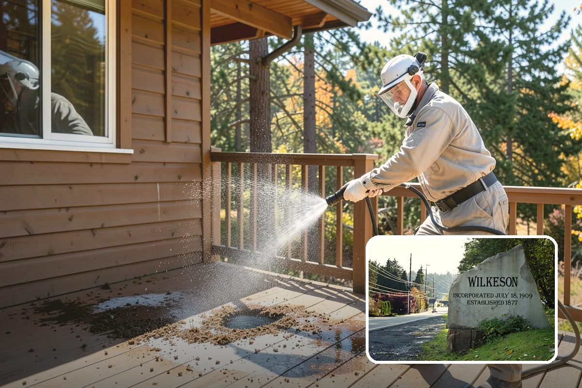 Siding Soft Wash in Wilkeson, Pierce County, WA - Cleans siding without forcing water behind panels