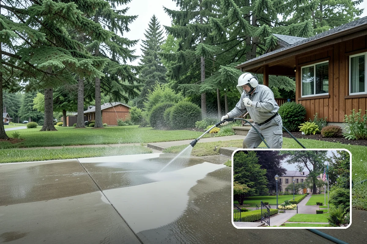 Siding Soft Wash in Woodinville, King County, WA - Cleans siding without forcing water behind panels