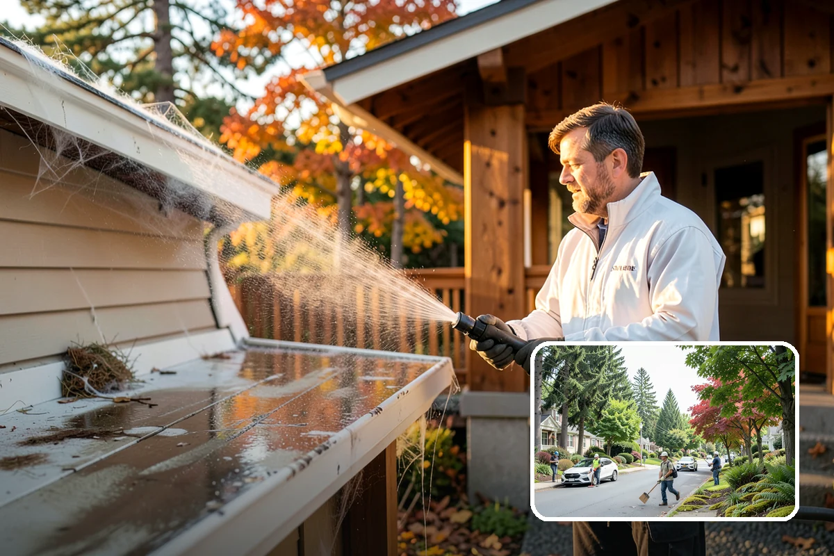 Skylight Cleaning in Beaux Arts Village, King County, WA - Clears moss, needles, and green film from the glass