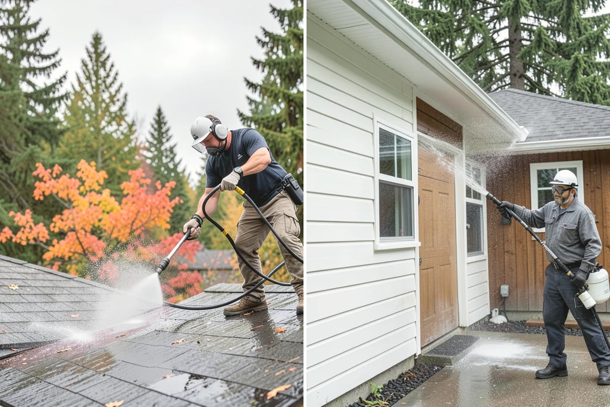 Skylight Cleaning in Burlington, Skagit County, WA - Clear roof debris from around the skylight