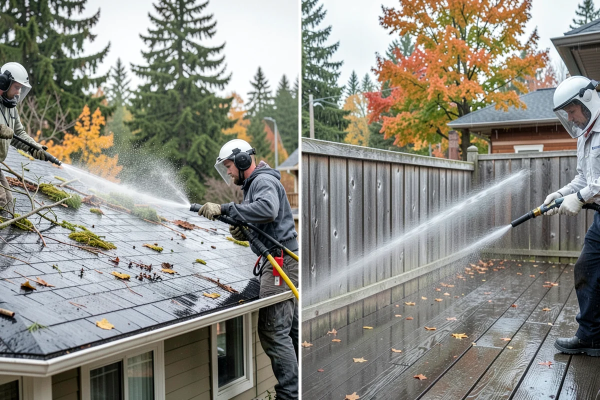 Skylight Cleaning in Fircrest, Pierce County, WA - Clear roof debris from around the skylight
