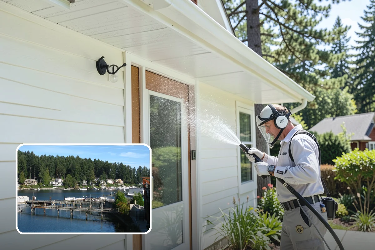 Skylight Cleaning in Gig Harbor, Pierce County, WA - Clears moss, needles, and green film from the glass