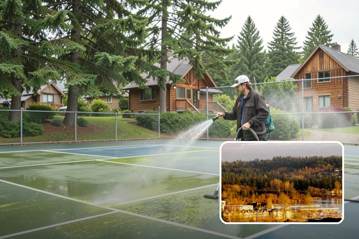 Skylight Cleaning in Kenmore, King County, WA - Clears moss, needles, and green film from the glass