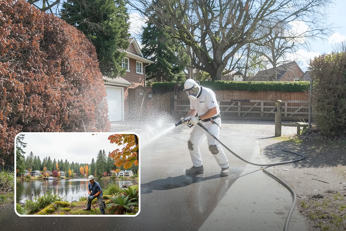 Skylight Cleaning in La Conner, Skagit County, WA - Clears moss, needles, and green film from the glass