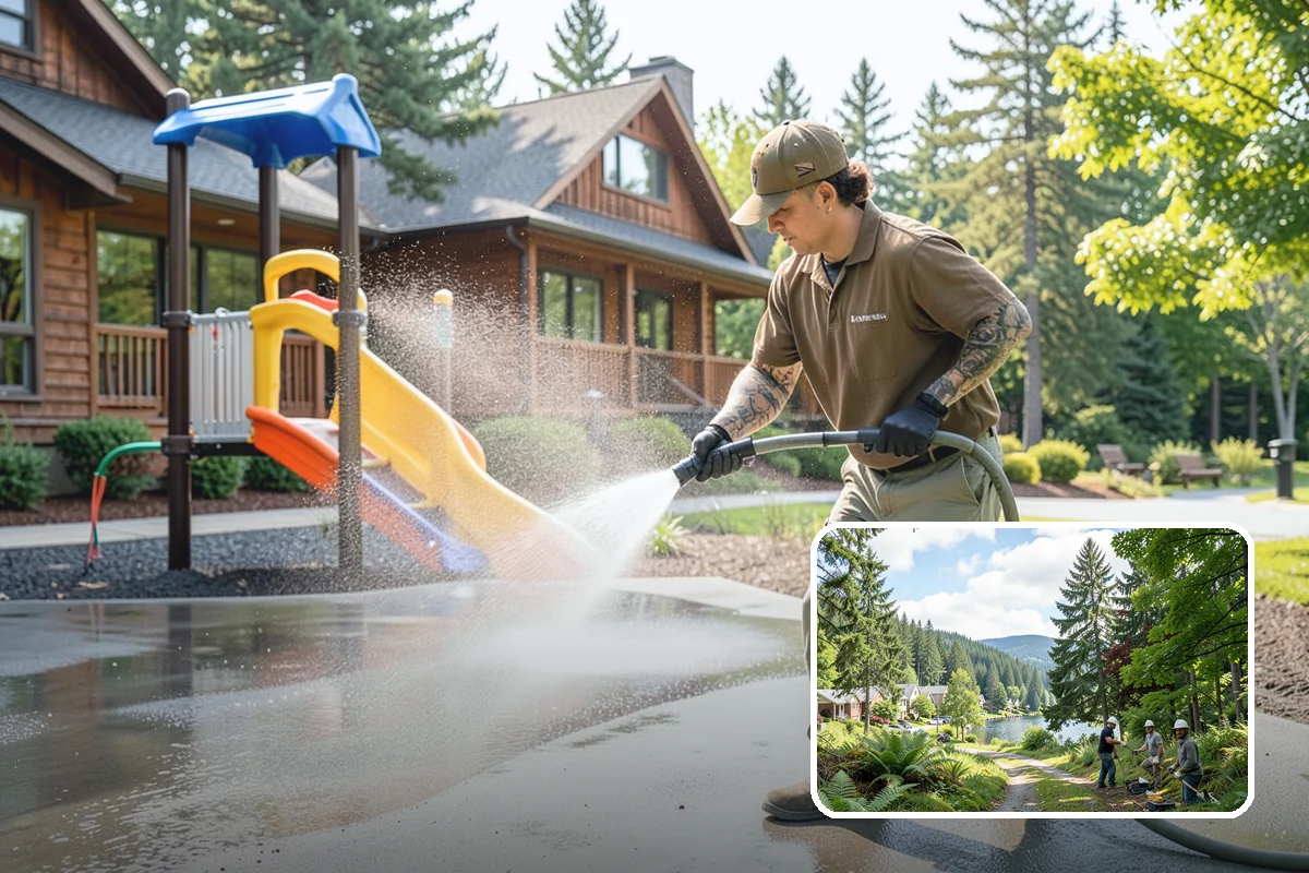 Skylight Cleaning in Lake Forest Park, King County, WA - Clears moss, needles, and green film from the glass