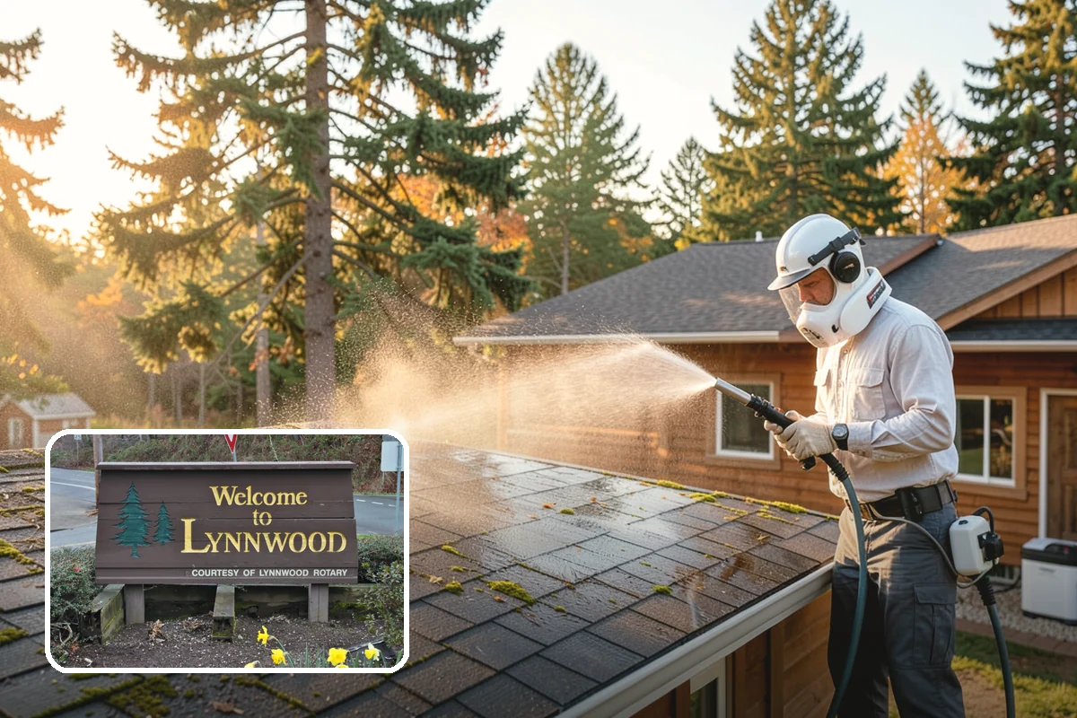 Skylight Cleaning in Lynnwood, Snohomish County, WA - Clears moss, needles, and green film from the glass