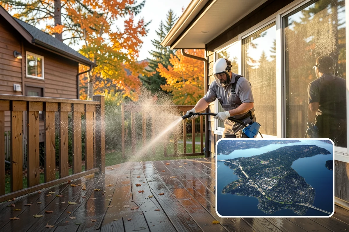 Skylight Cleaning in Mercer Island, King County, WA - Clears moss, needles, and green film from the glass
