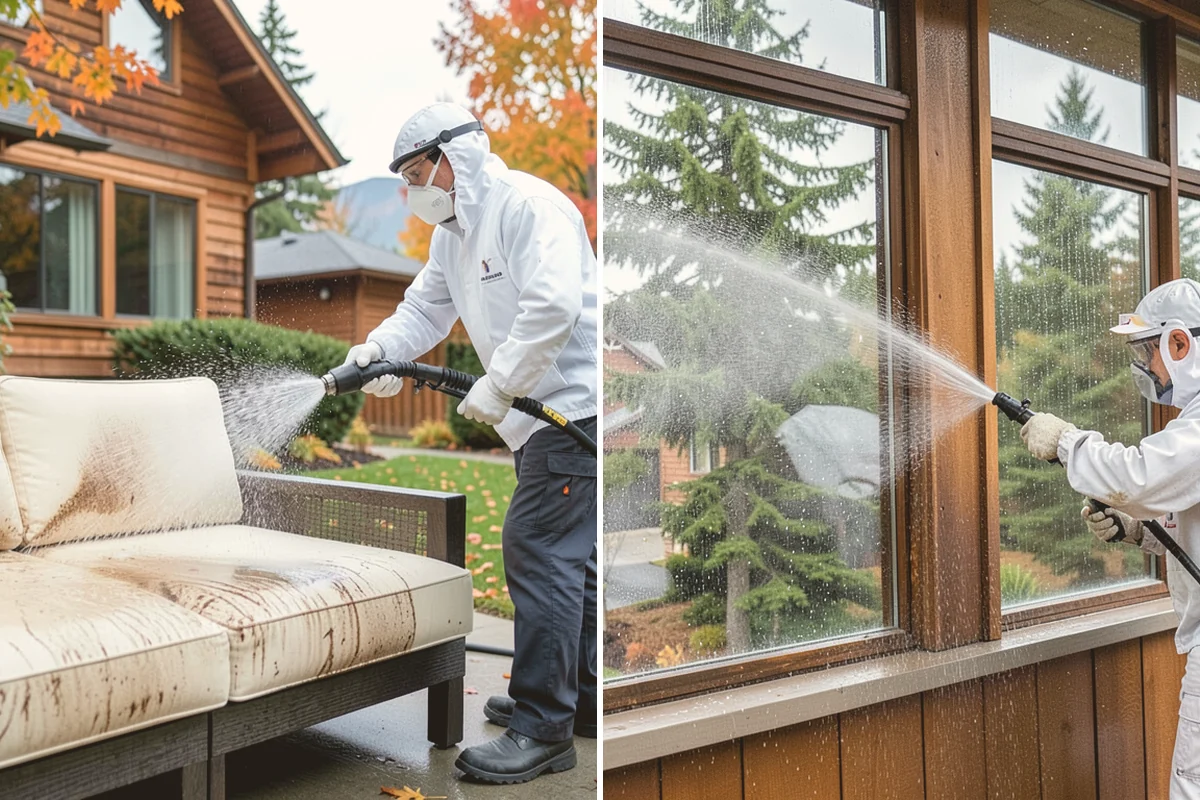 Skylight Cleaning in Orting, Pierce County, WA - Clear roof debris from around the skylight