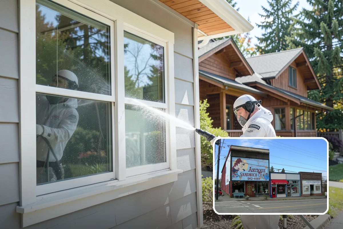Skylight Cleaning in Ruston, Pierce County, WA - Clears moss, needles, and green film from the glass