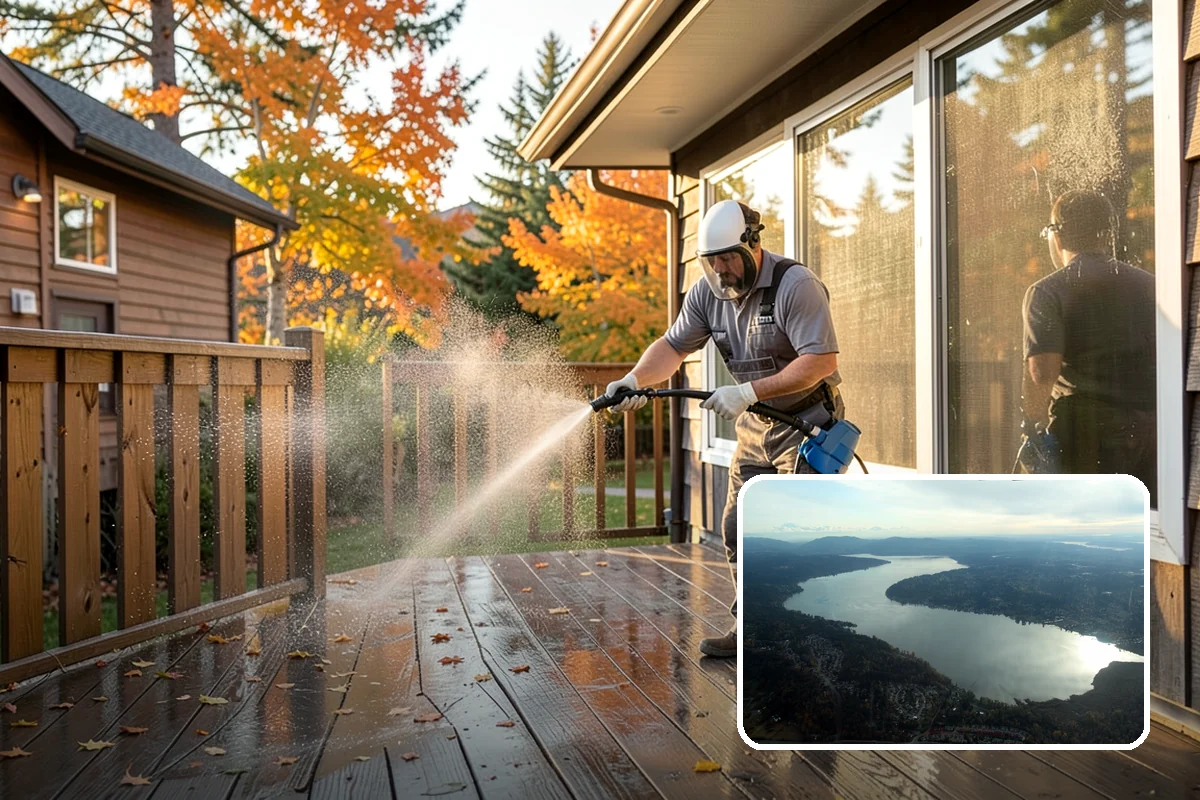 Skylight Cleaning in Sammamish, King County, WA - Clears moss, needles, and green film from the glass