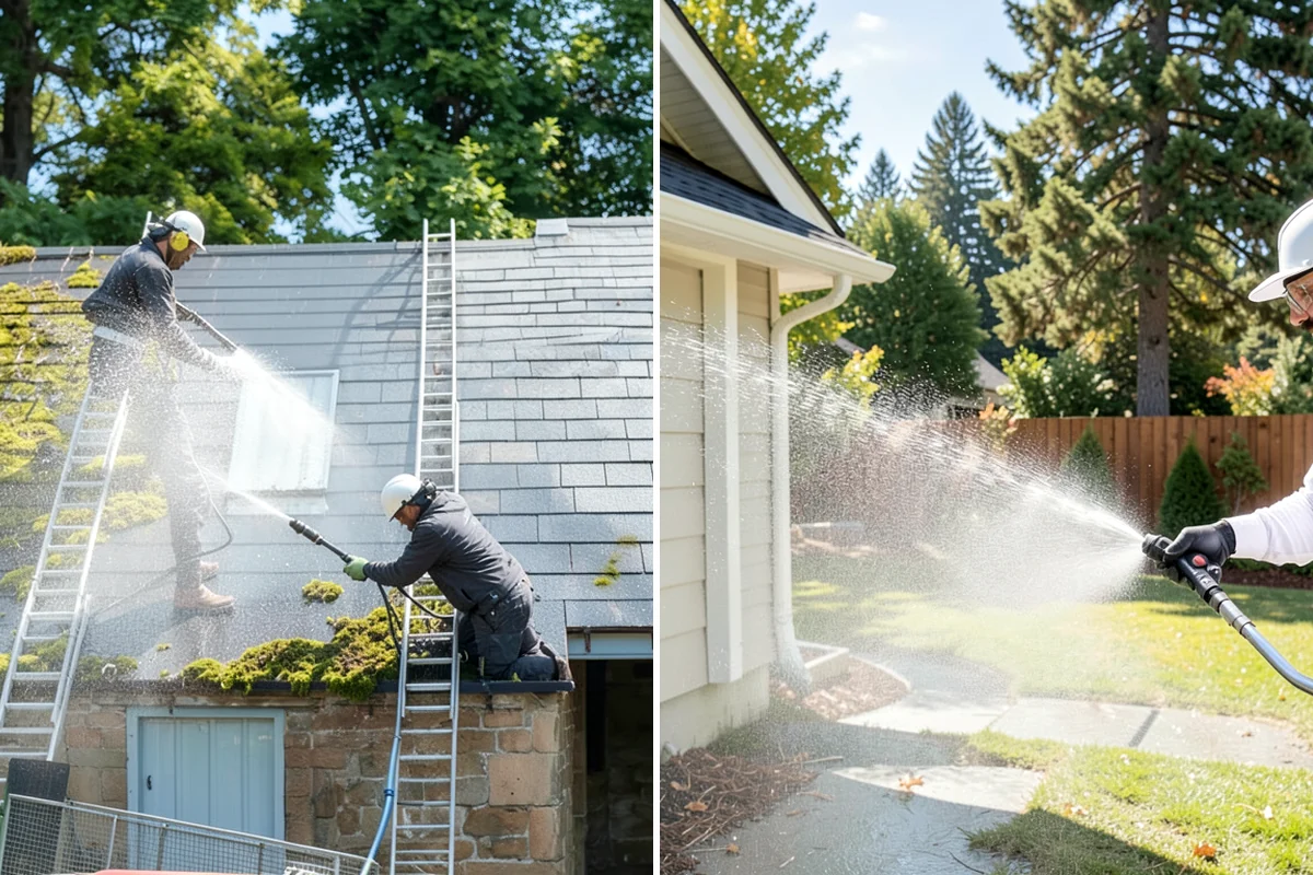 Skylight Cleaning in Shoreline, King County, WA - Clear roof debris from around the skylight