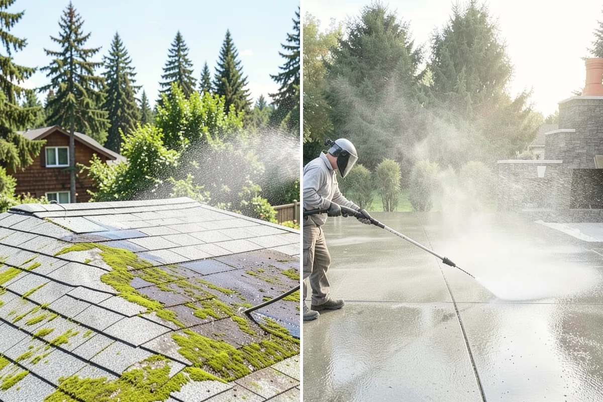 Skylight Cleaning in Tukwila, King County, WA - Clear roof debris from around the skylight