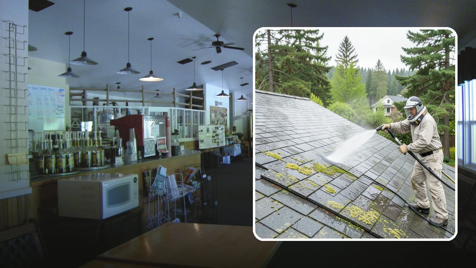 Slate Roof Cleaning in Black Diamond, King County, WA - Meticulous cleaning of natural slate roofs that removes lichen and algae without damaging the stone or fasteners.
