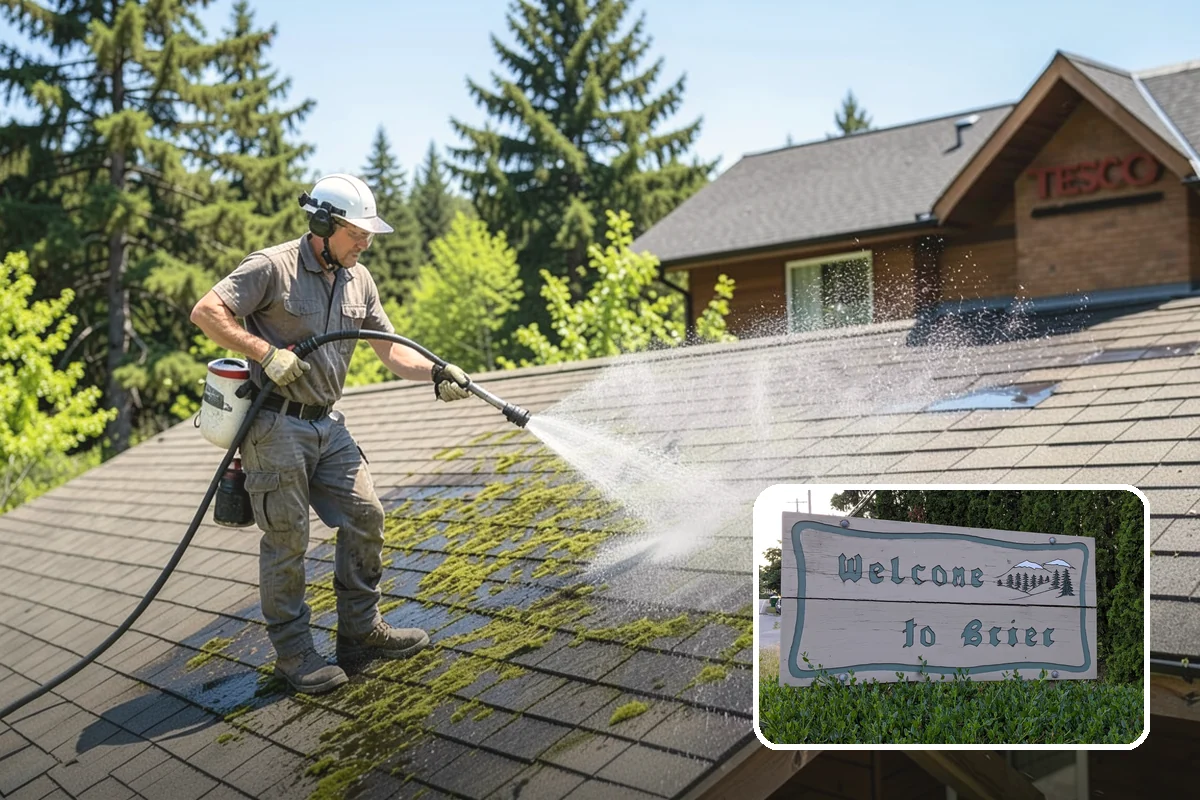 Slate Roof Cleaning in Brier, Snohomish County, WA - Removes lichen and algae without chipping or cracking slate