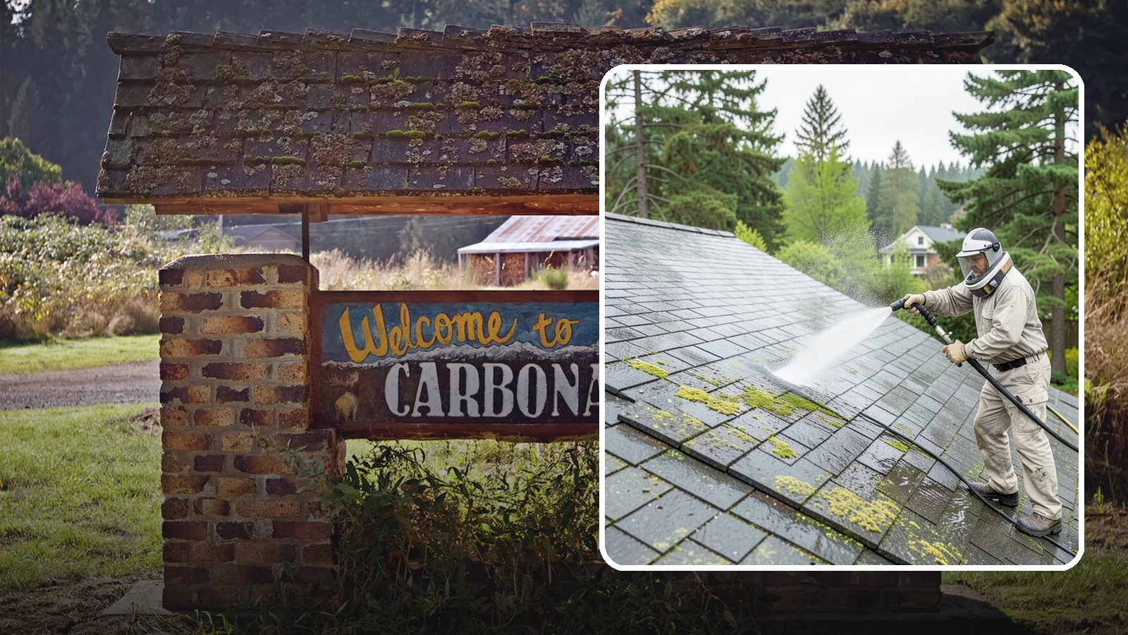 Slate Roof Cleaning in Carbonado, Pierce County, WA - Meticulous cleaning of natural slate roofs that removes lichen and algae without damaging the stone or fasteners.
