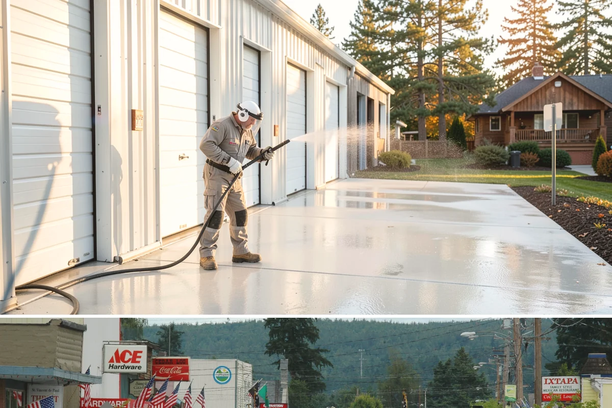 Slate Roof Cleaning in Carnation, King County, WA - Dry summer conditions provide the stable, low-risk footing needed for safe slate cleaning.