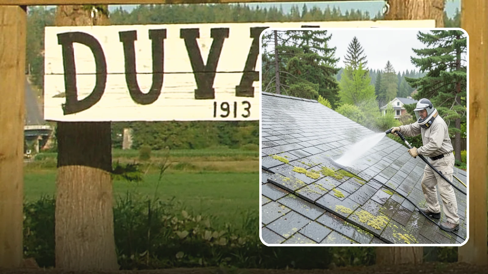 Slate Roof Cleaning in Duvall, King County, WA - Meticulous cleaning of natural slate roofs that removes lichen and algae without damaging the stone or fasteners.