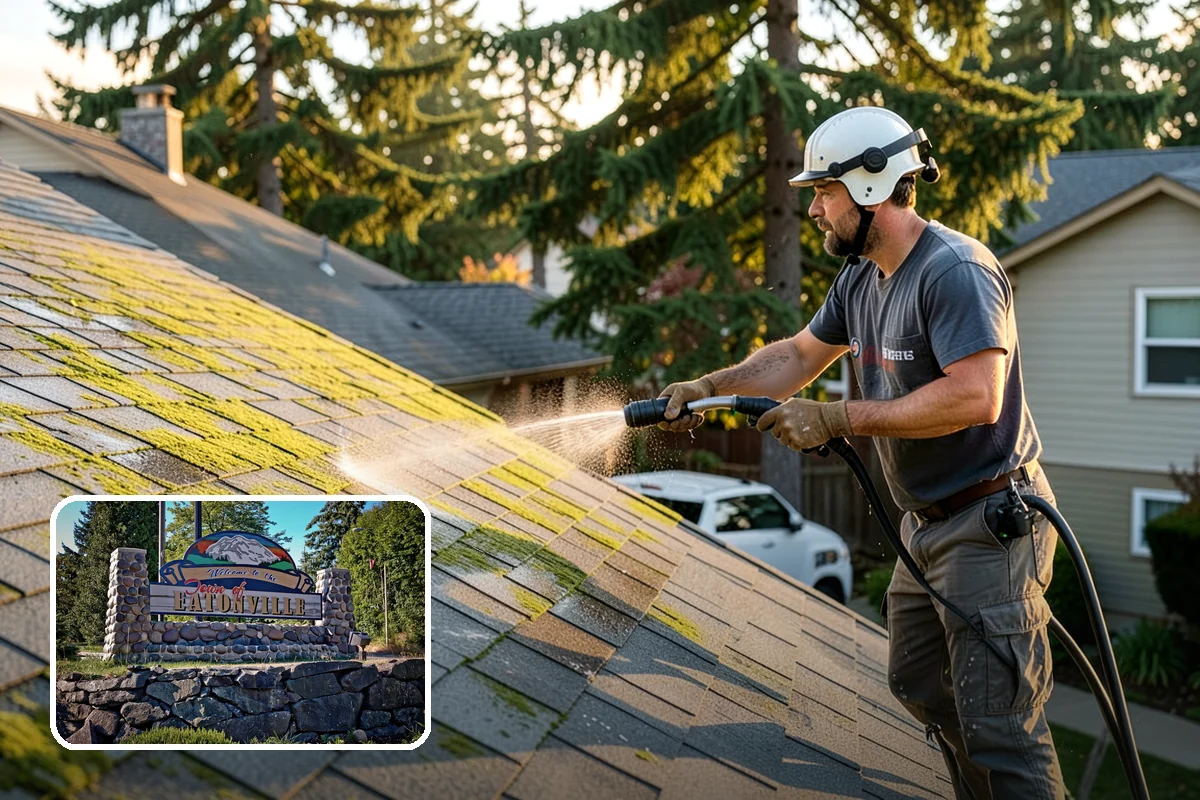 Slate Roof Cleaning in Eatonville, Pierce County, WA - Removes lichen and algae without chipping or cracking slate