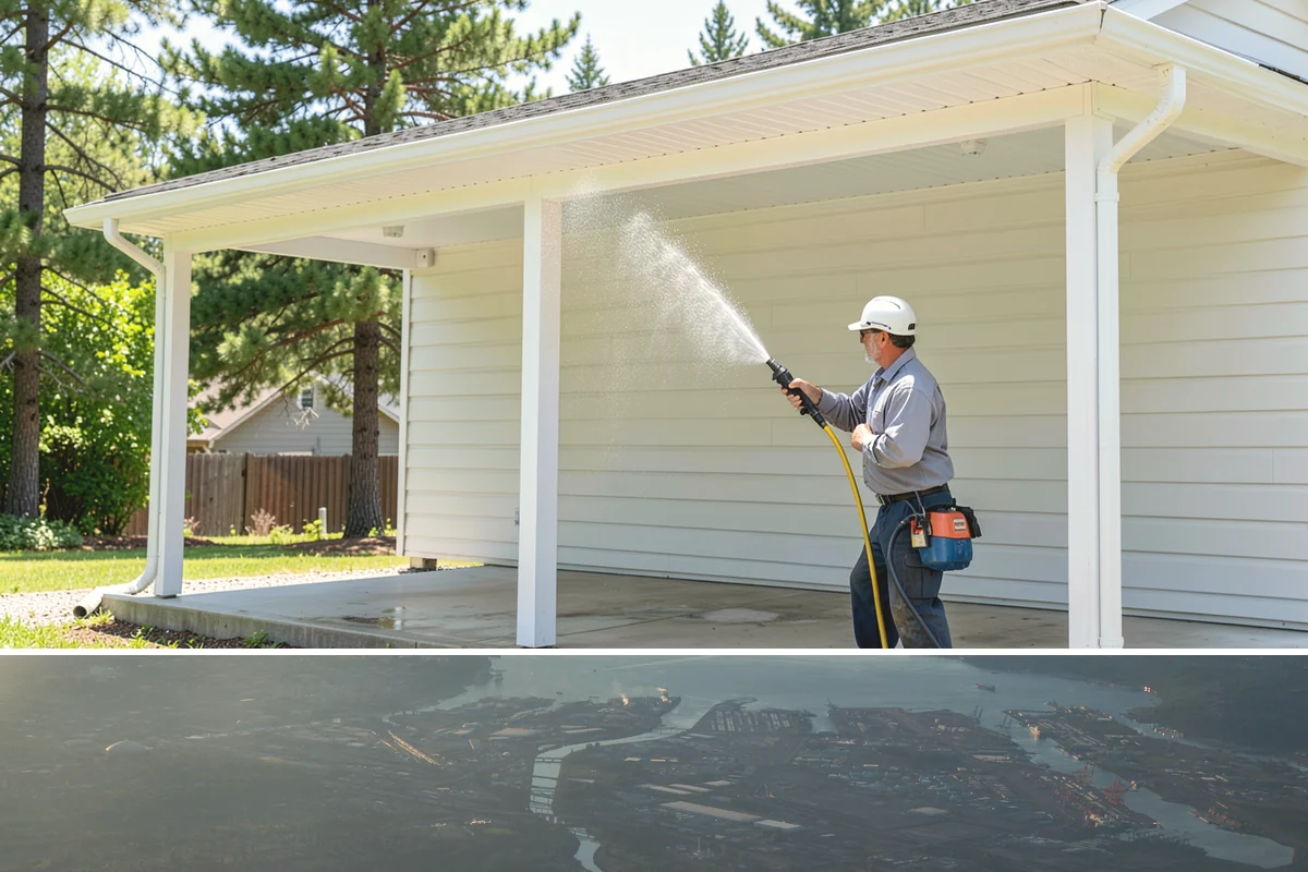 Slate Roof Cleaning in Fife, Pierce County, WA - Dry summer conditions provide the stable, low-risk footing needed for safe slate cleaning.