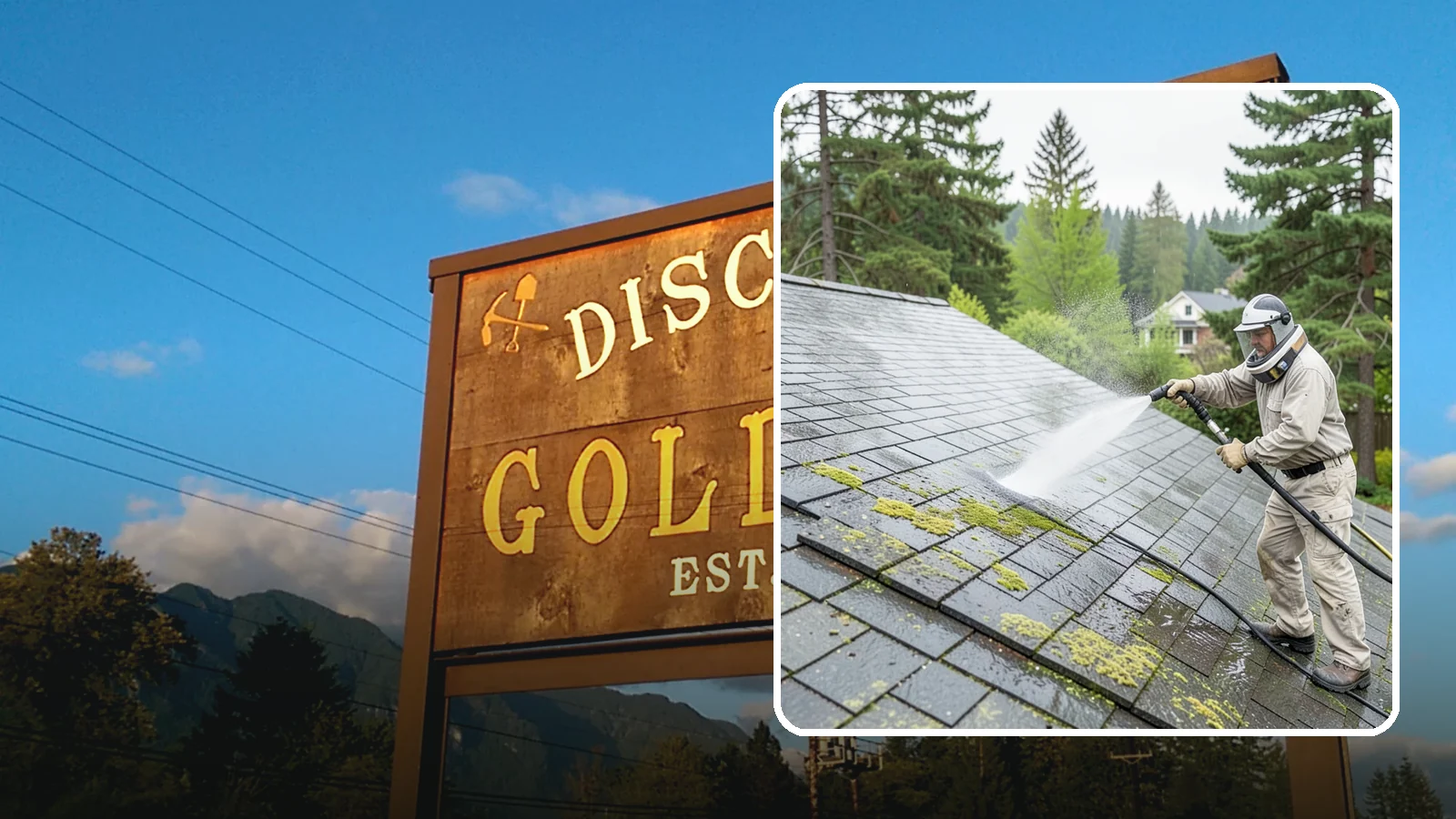Slate Roof Cleaning in Gold Bar, Snohomish County, WA - Meticulous cleaning of natural slate roofs that removes lichen and algae without damaging the stone or fasteners.