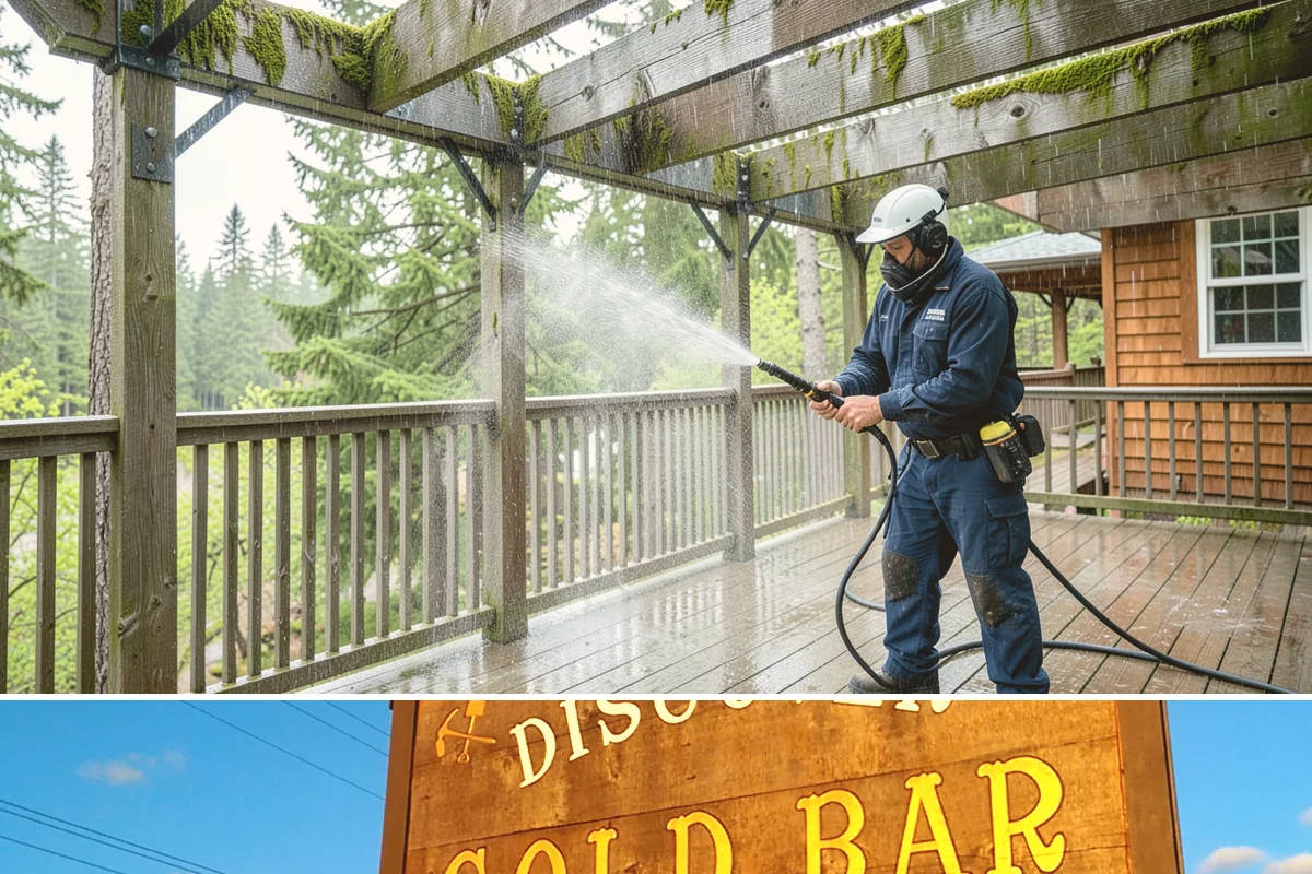 Slate Roof Cleaning in Gold Bar, Snohomish County, WA - Dry summer conditions provide the stable, low-risk footing needed for safe slate cleaning.