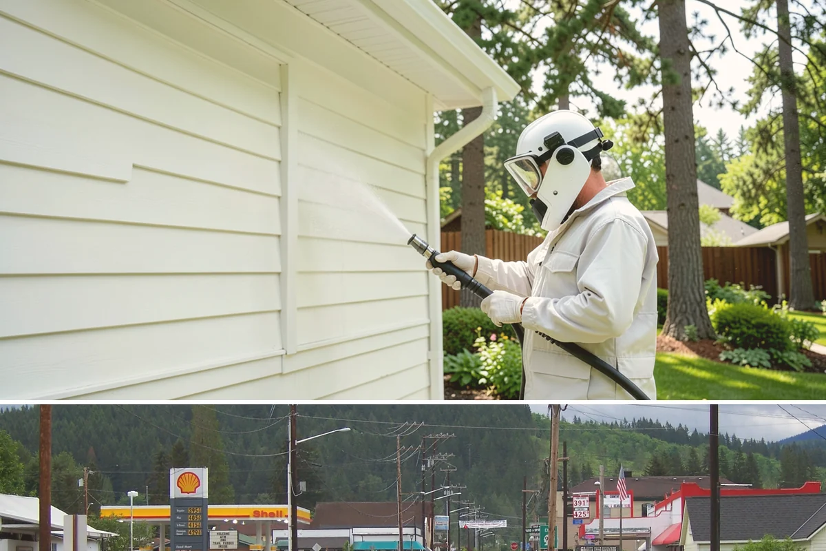 Slate Roof Cleaning in Granite Falls, Snohomish County, WA - Dry summer conditions provide the stable, low-risk footing needed for safe slate cleaning.