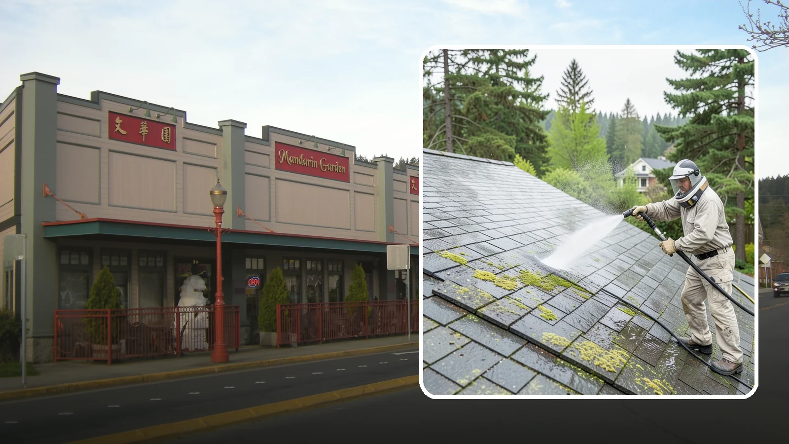 Slate Roof Cleaning in Issaquah, King County, WA - Meticulous cleaning of natural slate roofs that removes lichen and algae without damaging the stone or fasteners.