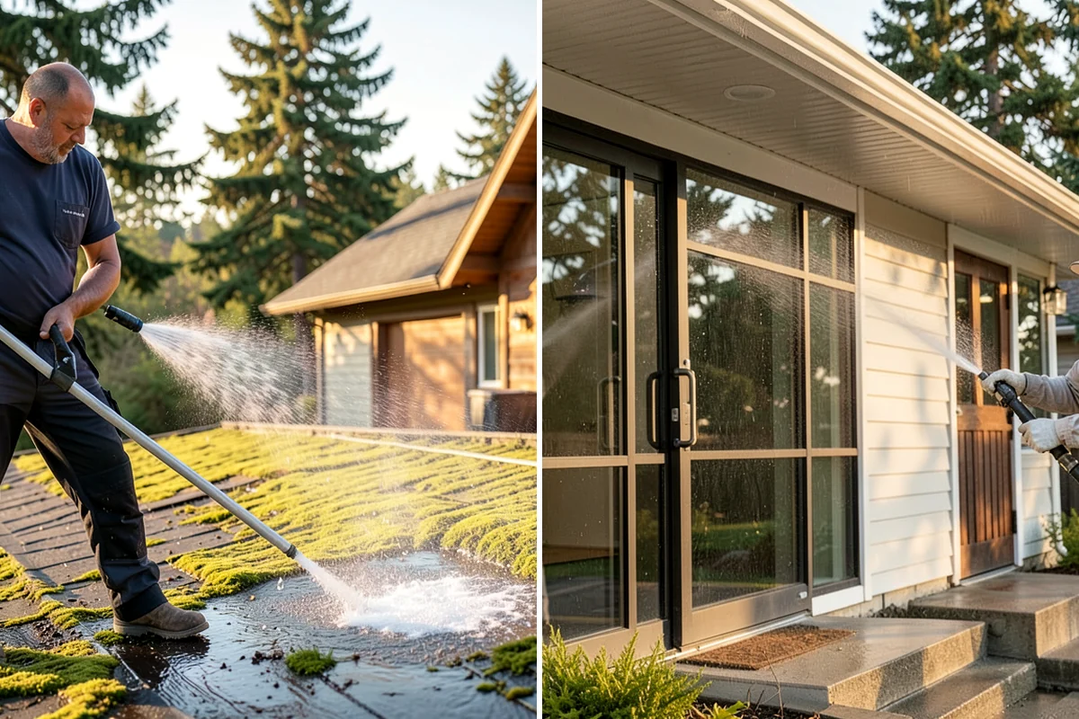 Slate Roof Cleaning in Kenmore, King County, WA - Inspect slate tiles for cracks, slips, and lichen colonies