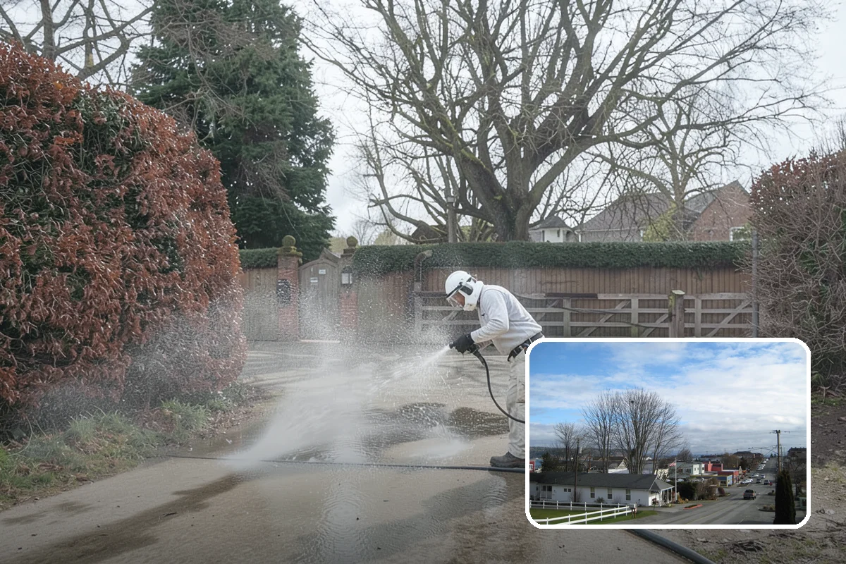 Slate Roof Cleaning in Langley, Island County, WA - Removes lichen and algae without chipping or cracking slate
