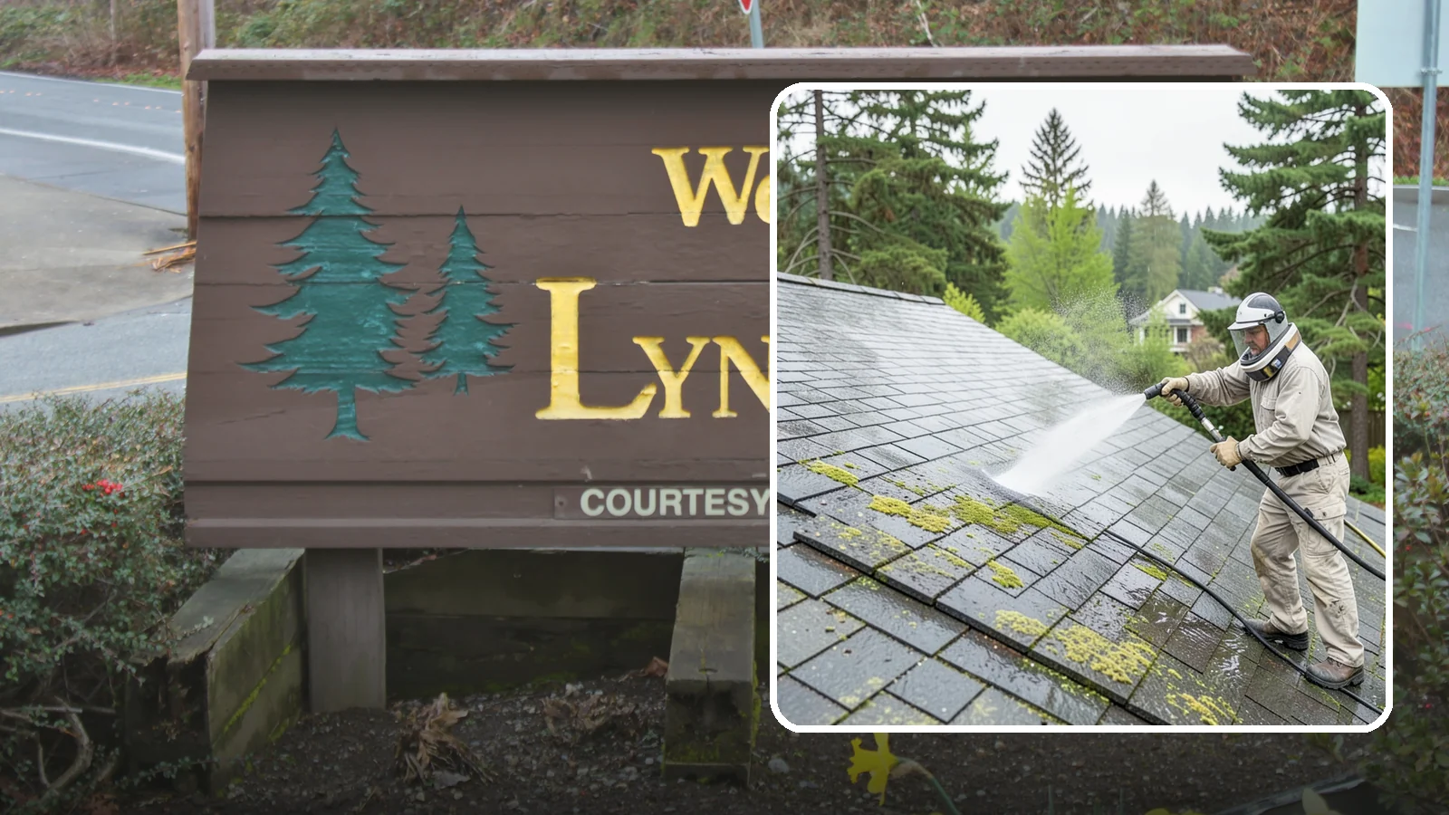 Slate Roof Cleaning in Lynnwood, Snohomish County, WA - Meticulous cleaning of natural slate roofs that removes lichen and algae without damaging the stone or fasteners.