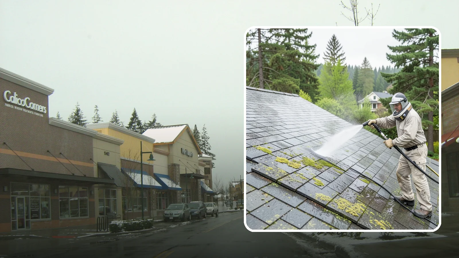 Slate Roof Cleaning in Mill Creek, Snohomish County, WA - Meticulous cleaning of natural slate roofs that removes lichen and algae without damaging the stone or fasteners.