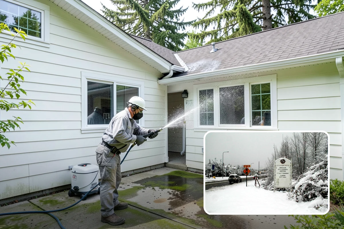 Slate Roof Cleaning in Newcastle, King County, WA - Removes lichen and algae without chipping or cracking slate