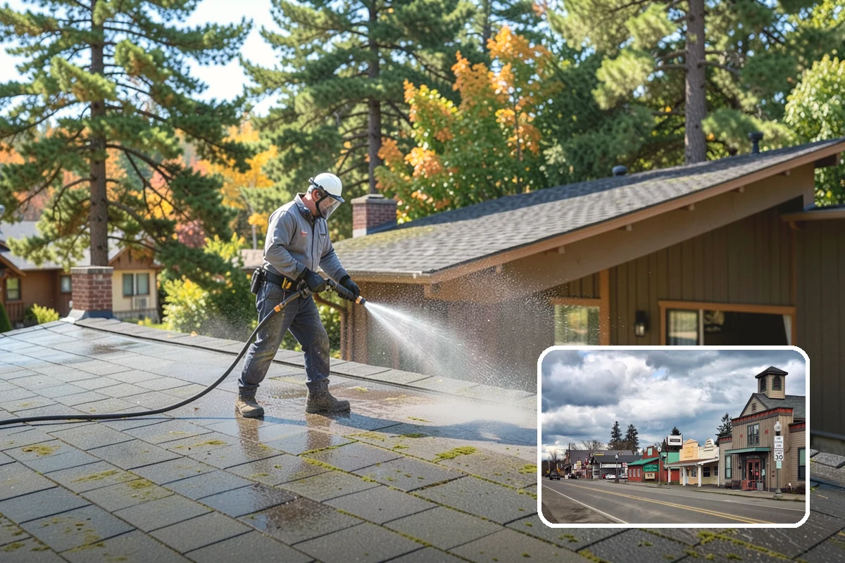 Slate Roof Cleaning in Roy, Pierce County, WA - Removes lichen and algae without chipping or cracking slate