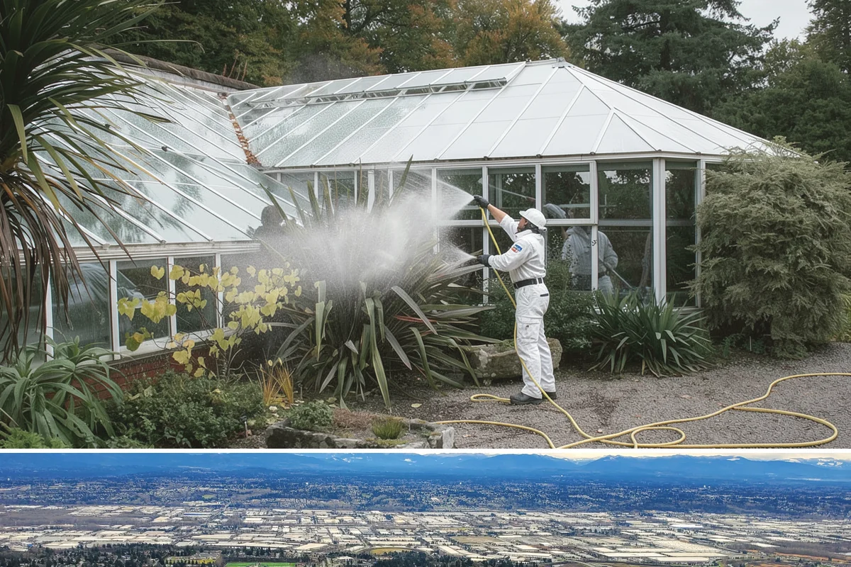 Slate Roof Cleaning in SeaTac, King County, WA - Dry summer conditions provide the stable, low-risk footing needed for safe slate cleaning.