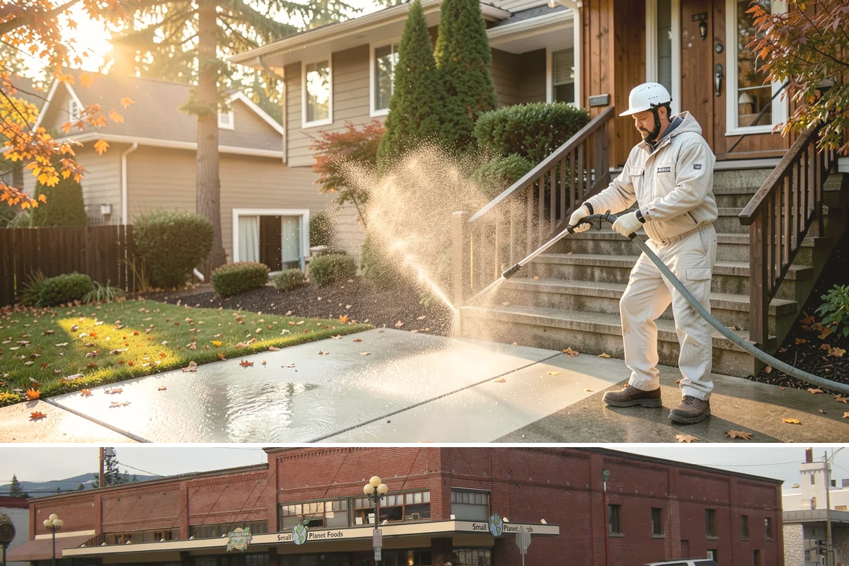 Slate Roof Cleaning in Sedro-Woolley, Skagit County, WA - Dry summer conditions provide the stable, low-risk footing needed for safe slate cleaning.