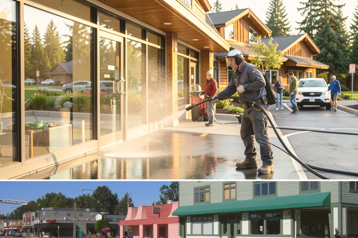 Slate Roof Cleaning in Snoqualmie, King County, WA - Dry summer conditions provide the stable, low-risk footing needed for safe slate cleaning.