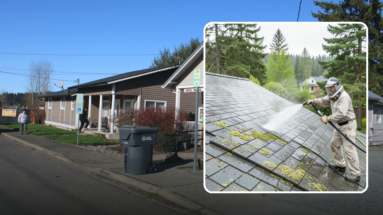 Slate Roof Cleaning in South Prairie, Pierce County, WA - Meticulous cleaning of natural slate roofs that removes lichen and algae without damaging the stone or fasteners.